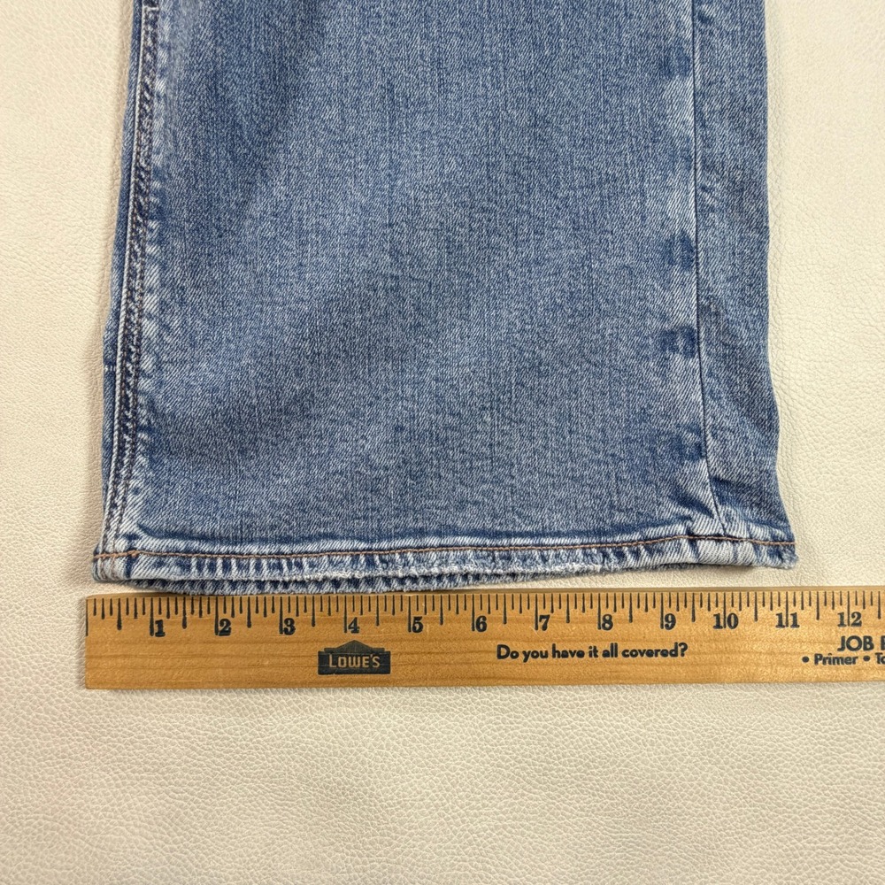 American Eagle Curvy Super High-Rise Baggy Wide Leg Cargo Jeans Light Wash 0 25W - Picture 9 of 13